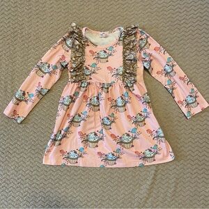 Pete & Lucy Cupcake Print Soft Dress